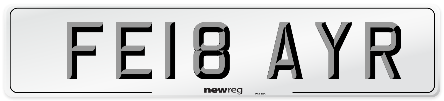 FE18 AYR Number Plate from New Reg